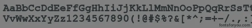 ErKurier1251Bold Font – Black Fonts on Gray Background