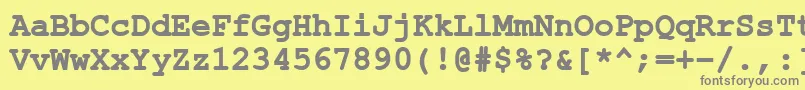 fuente ErKurier1251Bold – Fuentes Grises Sobre Fondo Amarillo