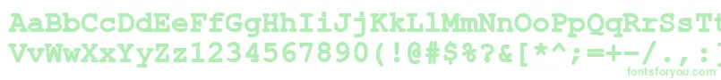 ErKurier1251Bold-Schriftart – Grüne Schriften auf weißem Hintergrund
