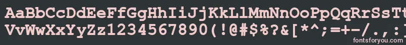 ErKurier1251Bold Font – Pink Fonts on Black Background