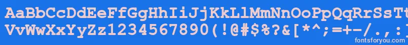 fuente ErKurier1251Bold – Fuentes Rosadas Sobre Fondo Azul