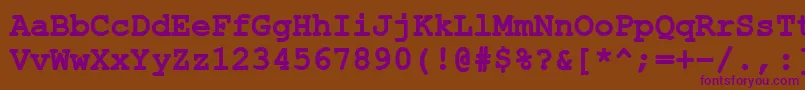 fuente ErKurier1251Bold – Fuentes Moradas Sobre Fondo Marrón