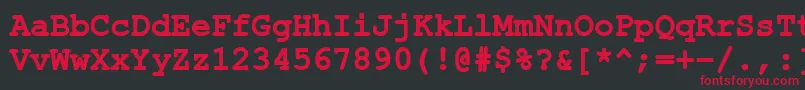 fuente ErKurier1251Bold – Fuentes Rojas Sobre Fondo Negro