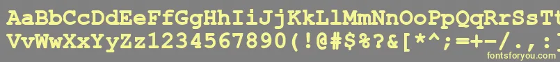 フォントErKurier1251Bold – 黄色のフォント、灰色の背景