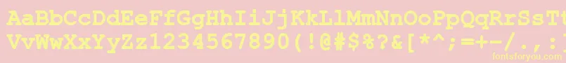 ErKurier1251Bold Font – Yellow Fonts on Pink Background