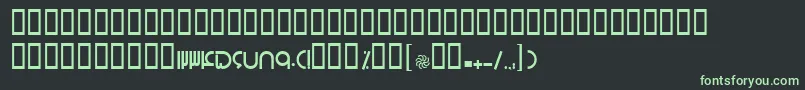 フォントBArshia – 黒い背景に緑の文字