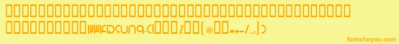 BArshia Font – Orange Fonts on Yellow Background