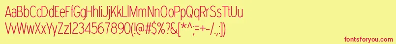 Expresswaycdel Font – Red Fonts on Yellow Background