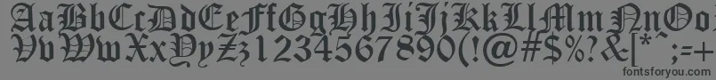 OldEnglishFive Font – Black Fonts on Gray Background