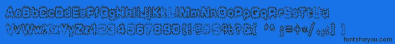 Grungepuddles Font – Black Fonts on Blue Background