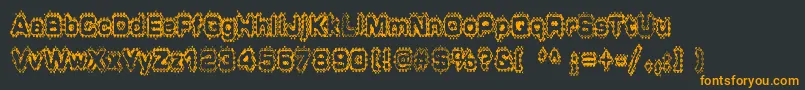 Grungepuddles Font – Orange Fonts on Black Background