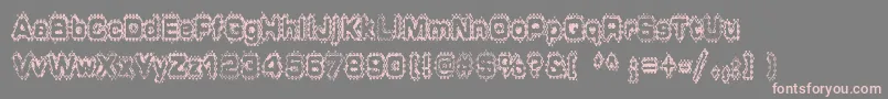 Grungepuddles Font – Pink Fonts on Gray Background