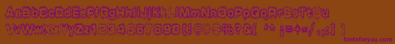 Grungepuddles Font – Purple Fonts on Brown Background