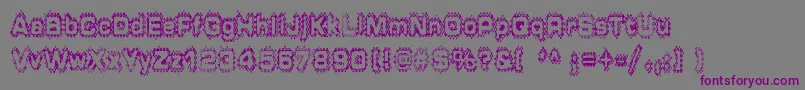 Grungepuddles Font – Purple Fonts on Gray Background