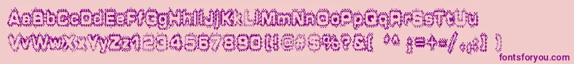 Grungepuddles Font – Purple Fonts on Pink Background