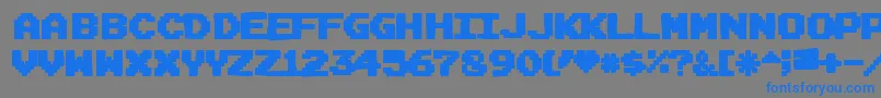 Joystixink Font – Blue Fonts on Gray Background