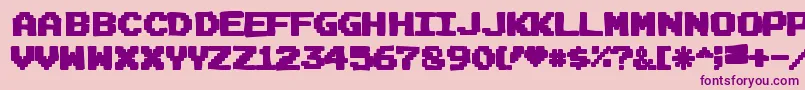 Joystixink Font – Purple Fonts on Pink Background