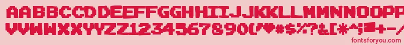 Joystixink Font – Red Fonts on Pink Background