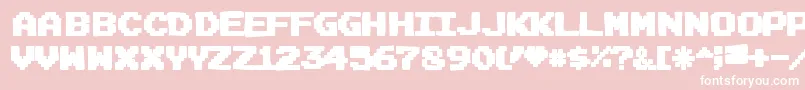 Joystixink Font – White Fonts on Pink Background