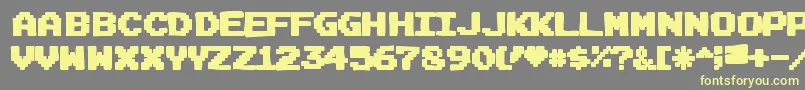 Joystixink Font – Yellow Fonts on Gray Background