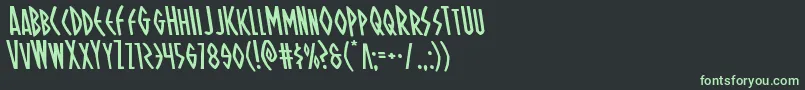 Ohmightyisisleft Font – Green Fonts on Black Background