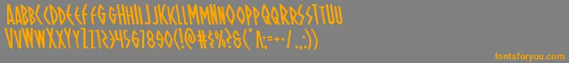 Ohmightyisisleft Font – Orange Fonts on Gray Background