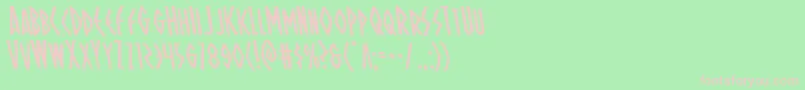 Ohmightyisisleft Font – Pink Fonts on Green Background