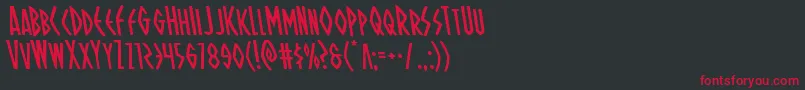 Ohmightyisisleft Font – Red Fonts on Black Background