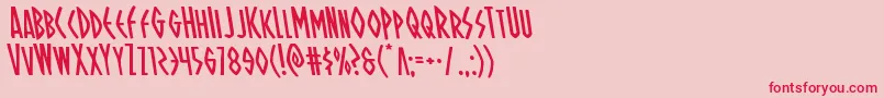Ohmightyisisleft Font – Red Fonts on Pink Background
