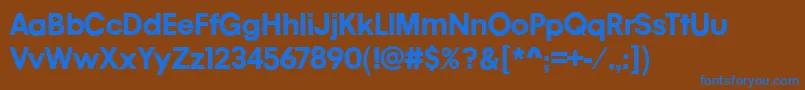 MobilgraphicsRegular Font – Blue Fonts on Brown Background