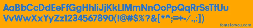 MobilgraphicsRegular Font – Blue Fonts on Orange Background