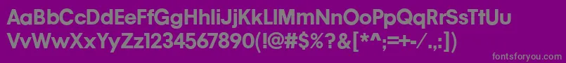 MobilgraphicsRegular Font – Gray Fonts on Purple Background