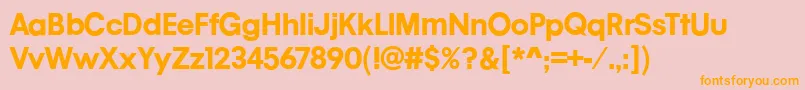 MobilgraphicsRegular Font – Orange Fonts on Pink Background