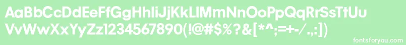 MobilgraphicsRegular Font – White Fonts on Green Background