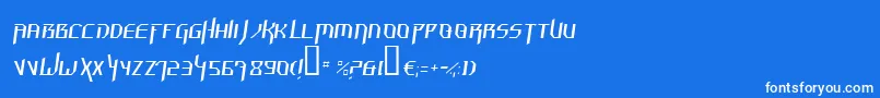 Шрифт Hammti – белые шрифты на синем фоне