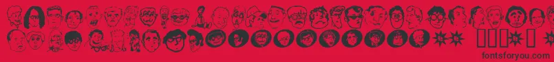 フォントGeekbats – 赤い背景に黒い文字