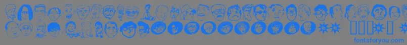 Geekbats Font – Blue Fonts on Gray Background