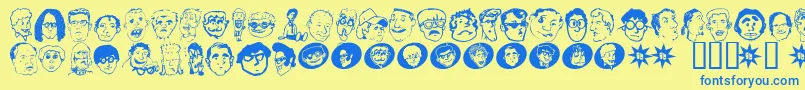 fuente Geekbats – Fuentes Azules Sobre Fondo Amarillo