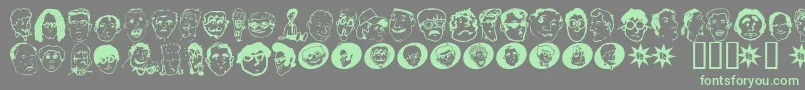 Czcionka Geekbats – zielone czcionki na szarym tle