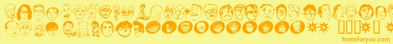 Шрифт Geekbats – оранжевые шрифты на жёлтом фоне