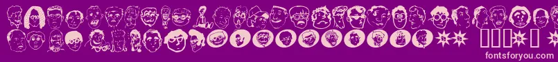 Police Geekbats – polices roses sur fond violet