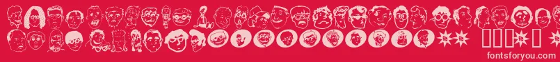 Geekbats Font – Pink Fonts on Red Background