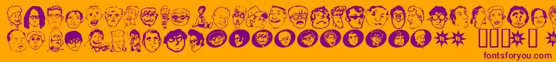 Geekbats Font – Purple Fonts on Orange Background
