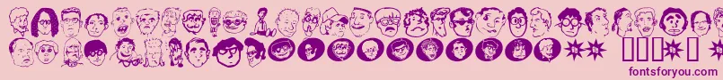 Шрифт Geekbats – фиолетовые шрифты на розовом фоне