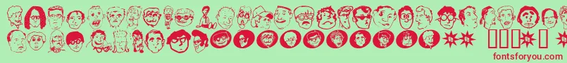 Geekbats Font – Red Fonts on Green Background