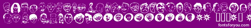 Fonte Geekbats – fontes brancas em um fundo violeta