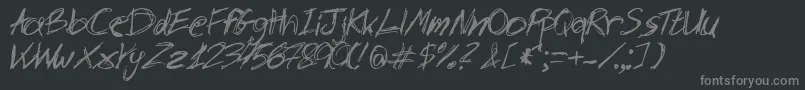 Slantora Font – Gray Fonts on Black Background