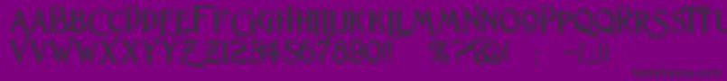 フォントLightfootS – 紫の背景に黒い文字