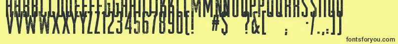 RaleighRock Font – Black Fonts on Yellow Background