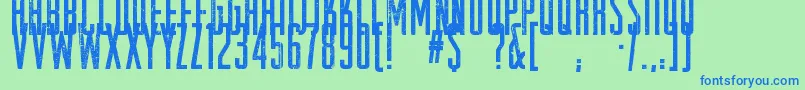 RaleighRock Font – Blue Fonts on Green Background